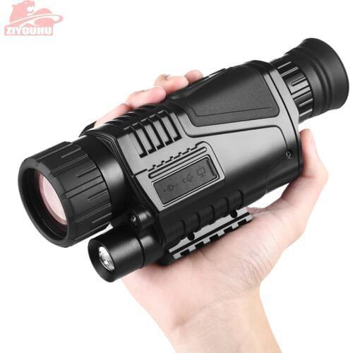 ZIYOUHU 5X Zoom Infrared Digital Night Vision Hunting Scope Monocular Telescope Camera Image Video Recording Day and Night Use