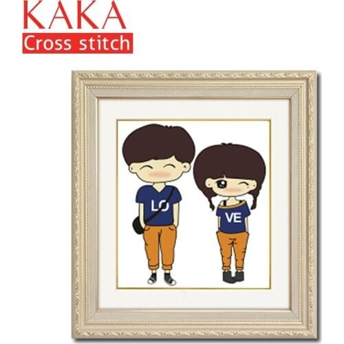 Cross stitch kits,Embroidery needlework sets,DMC 11CT canvas with printed pattern for Home Decor Painting,Cartoon CKC0019