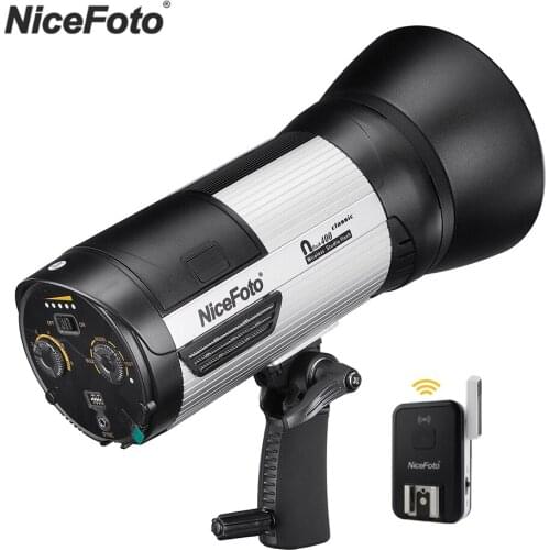 NiceFoto N-Flash 400 400Ws Wireless Studio Strobe Flash Light Lamp 1/8000s HSS Bowens Mount with Built-in 6000mAh Battery