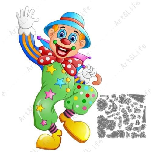 New Metal Cutting Dies Funny Clown Joker Stencils for Making Scrapbooking Album Paper Cards Embossing Cut Die