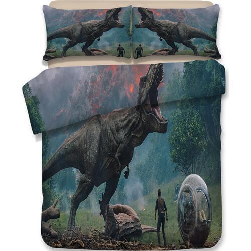 New 3d Oil Painting Animal Dinosaur Quilt Cover Set 3/4pcs Twin/Full/Queen Size Bedding Set No Filler Free Shipping