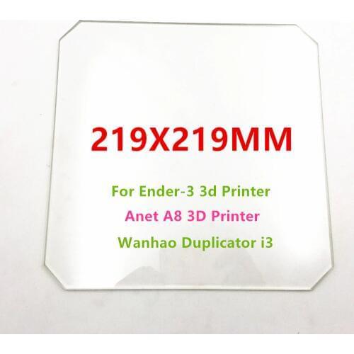 Borosilicate Glass plate 219X219X3mm heat bed for DIY Wanhao Duplicator i3 Anet A8 MP Maker Select 3D Printer