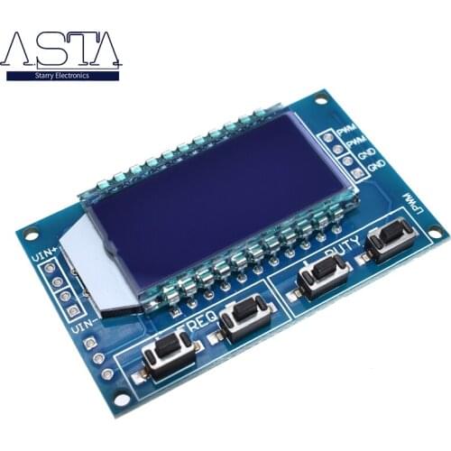 1Hz-150Khz Signal Generator Module Adjustable PWM Pulse Frequency Function Generator Duty Cycle TTL LCD Display 5V DC 12V 24V