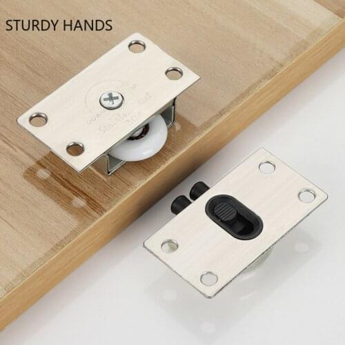 Home Closet Door Stainless Steel Pulleys Window Silent Nylon Pulley Slot Wheel Balcony Sliding Door Rollers Furniture Hardware
