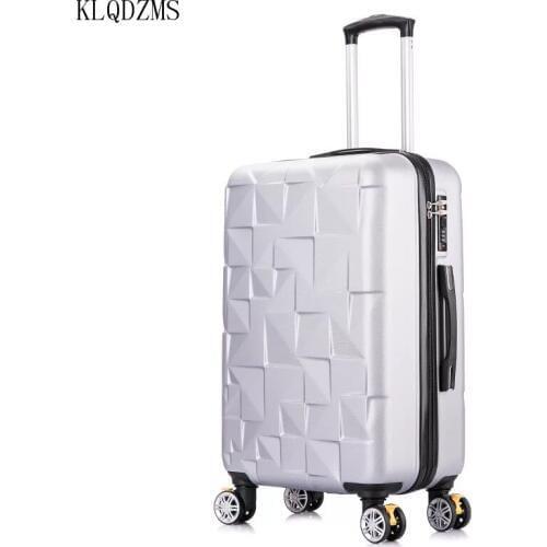 KLQDZMS 20/24inch Ultralight large capacity ABS rolling luggage spinner travel suitcase wear-resistant trolley bag with wheels