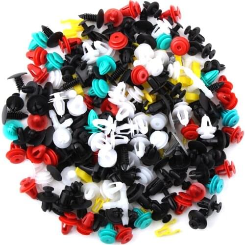 Universal Auto Fastener Car Bumper Clip 200pcs Mixed Vehicle Retainer Rivet Door Panel Fender Liner Car Styling