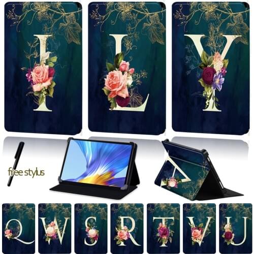 Universal Tablet Case for Huawei Honor V6/MatePad 10.4"/MatePad 10.8"/MatePad Pro 10.8"/MatePad T8 Initial Letter Pattern Series