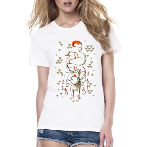 Womens Brand Clothing Summer Women cartoon T Shirt Short Sleeve O-neck Casual Long Tail Fox Tops Tees Female Ladies T-Shirt