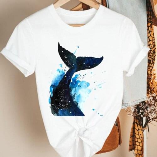 Women Clothes Cartoon Beach Animal Cute 90s Style Cute Summer Print Fashion Tshirt Female Short Sleeve Tee Top Graphic T-shirt