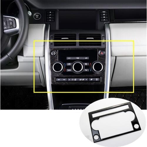 For Land Rover Discovery Sport Stainless Console CD Panel Cover 2015-2016 Black 1pcs Car Decor Car Accessories Interior Car Trim