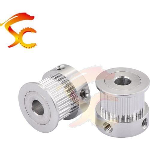 10pcs\lot 3D Printers Parts printer pulley GT2 28 teeth bore 6.35mm 8mm 2GT 28teeth timing pulley fit for GT2 belt width 10mm