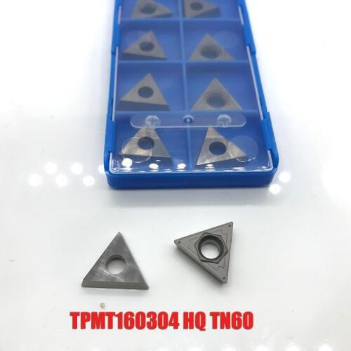 10PCS TPMT090204-HQ TN60 original carbide inserts lathe turning tool holder STFPR boring bar TPMT TPMT160304 CNC