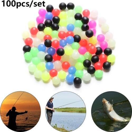 100PCS Round Mixed Color PE Plastic Cross Stopper Beads for Carp Rig Fish Baits Outdoor Fishing Lures Tackle Floats Balls