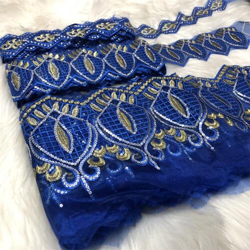 10yards Lace Ribbon Trims Garniture Accessories Trim Embroidered For Sewing Decoration African Lace Fabric DIY Material
