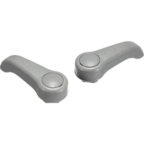 2 Pieces Seat Lever Seat Adjuster Handle Adjust For Clio MK2 Grey Car Automobile Accessories