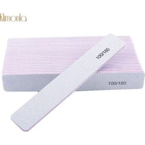 25pcs Gray Professional Polishing Blocks 100/180 Nail File Buffer Sanding Grinding Double-sided Nail Art Manicure Tools