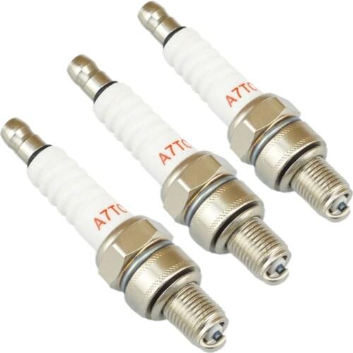 3 Pcs Spark Plug A7TC For GY6 50cc 70cc 90cc 110cc 125cc 150cc ATV Scooter Pit Dirt Bike Moped Go Kart Quad Buggy TaoTao Roketa