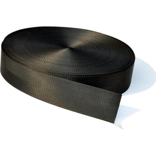 5cm width 1.3mm thickness 10 yards Herringbone black zakka nylon webbing ribbon bias tape for bags and hand made DIY accessories