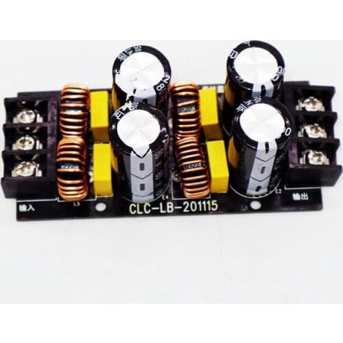 Adapt to DC positive and negative switching power supply board two-stage LC filter to reduce ripple current noise amplifier