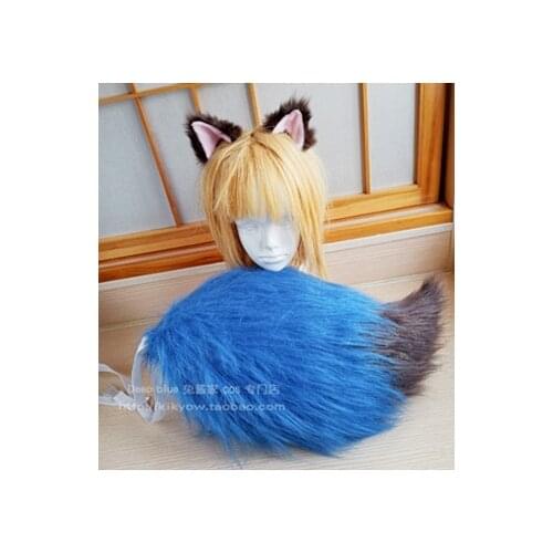 Anime BNA BRAND NEW ANIMAL Kagemori Michiru Cosplay Simulation Plush Cat Ears With Tail Claw Gloves Costume Prop Party Halloween