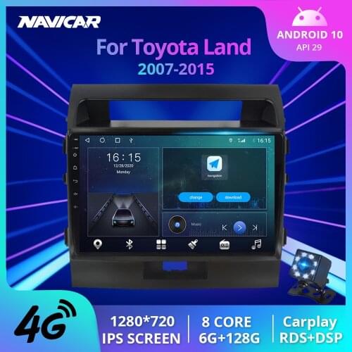 2Din Android10.0 Car Radio For Toyota Land Cruiser 2007-2015 GPS Navigation Stereo Receiver Auto Radio DSP Car Video NO 2DIN DVD
