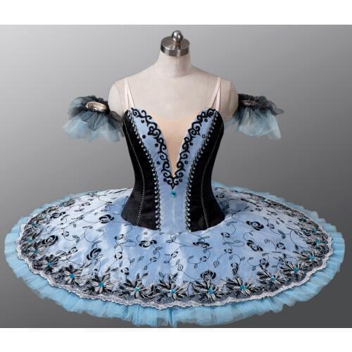 Fltoture Blue Velvet Ballet Tutu Skirt Professional Ballet Nutcracker Tutus 12 Layers Hard Tulles Ballerina Competition Costumes