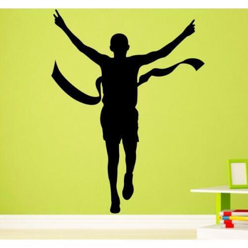 Running Sport Game Win Sketch Wedding Decor Wall Decal Wallpaper Wall Pvc Sticker Kids Rooms Decor