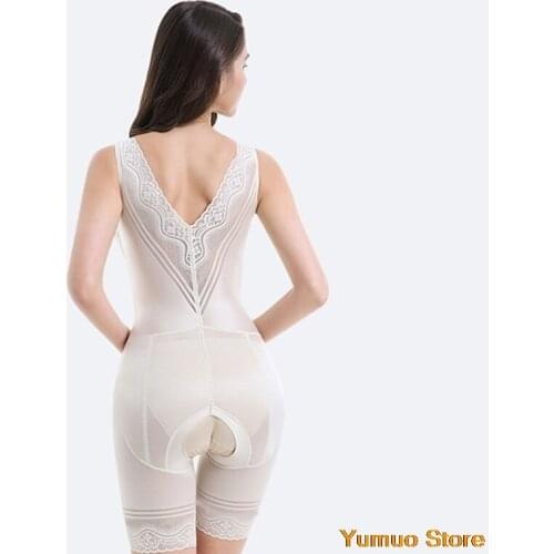 Bodysuit Flat Belly Sheath With Girdles Waist Trainer Body Shaper Tummy Slimming Fat Burning Woman Open Crotch Pantiesunderwear