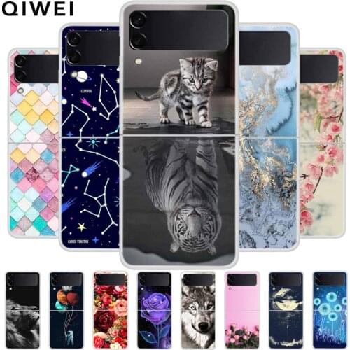 For Galaxy Z Flip 3 Case Fashion Painted Hard PC Back Cover For Samsung Galaxy Z Flip 3 Phone Cases ZFlip 3 Flip3 ZFlip3 Fundas