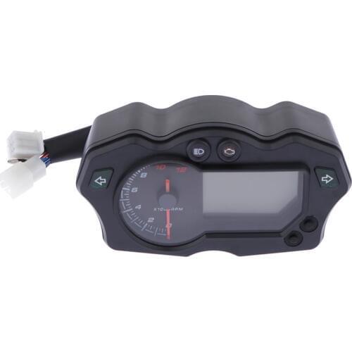 Motorcycle Digital LCD Speedometer Odometer Tachometer Gauges Instrument