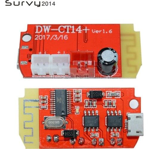 DC 3.7V 5V 3W Digital Audio Amplifier Board Double Dual Plate Bluetooth Speaker Modification Sound Music Module Micro USB DIY