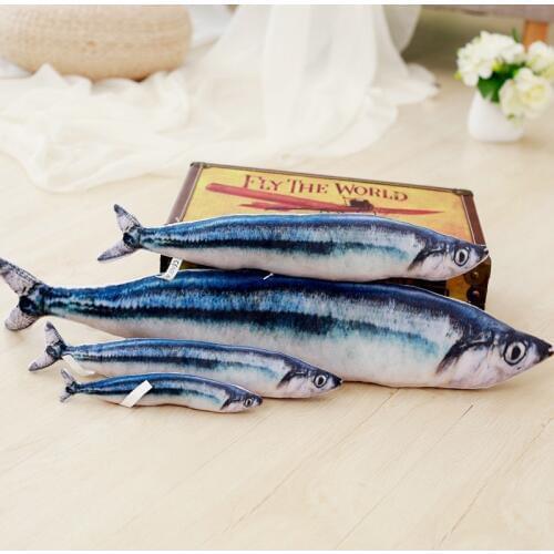 20cm/30cm/40cm Creative Simulation Fish Plush Toy Soft Cartoon Animal Fish Stuffed Doll Pet Cat Dog Toys Kids Children Best Gift