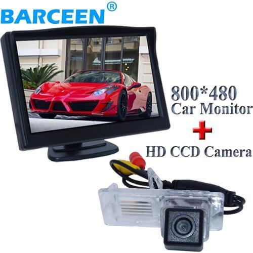 Car parking camera and car screen monitor kit suitable for Renault Fluence for renault megane include 5" wide screen