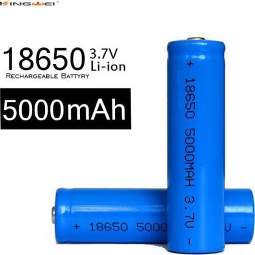 2x Kingwei 5000mah Rechargeable Li-ion Battery 18650 3.7V Battery for LED Headlight + 1x 803C Charger EU/US Plug for 18650