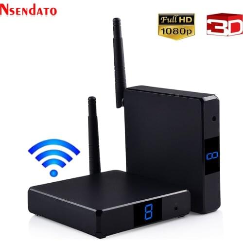 Measy FHD686 5.8GHz 200M/660 Feet Wireless HD AV Video Audio Transmitter Sender Receiver Extender For PC TV Box DVD Projector