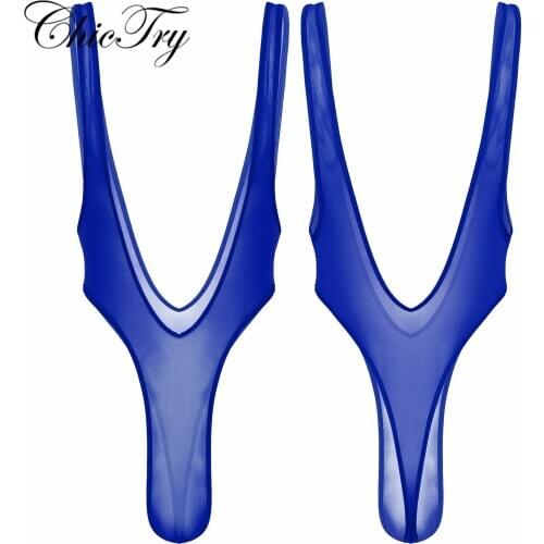 Male Men One Piece Sexy Exotic Teddies See-Through Mesh Underwear Lingerie Bodysuit Sleeveless Backless Jockstrap Bikini Thongs