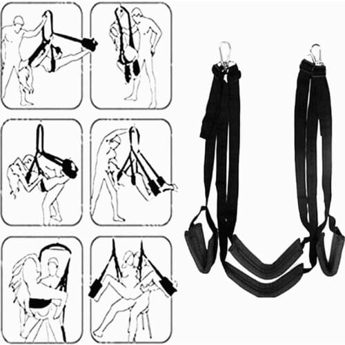 Soft Material Sex Swing Sex Furniture Fetish Bandage Swing for sex Adult game Door Hanging Sexual swing Erotic Toys for Couples