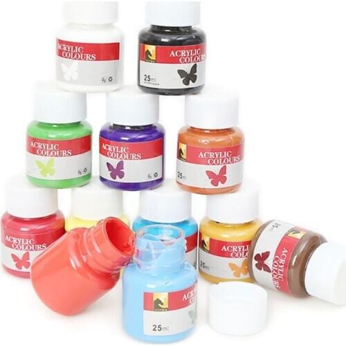 Acrylic Paint Set 12 Colors Art Supplies for Crafts Non Toxic Vibrant Colors