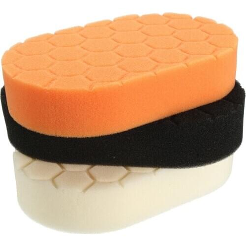 3pcs Buffing Sponge Polishing Pad Sets Hand Finishing Applicator Pads Set For Car Polisher Wax Buff Car Polishing Pad Set