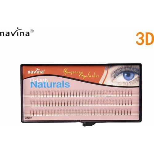 NAVINA D-Curl 0.12mm thickness 102 Strips Individual False Eyelash Fake Eyelashes Extension Strips 8mm/10mm/12mm Non Knot