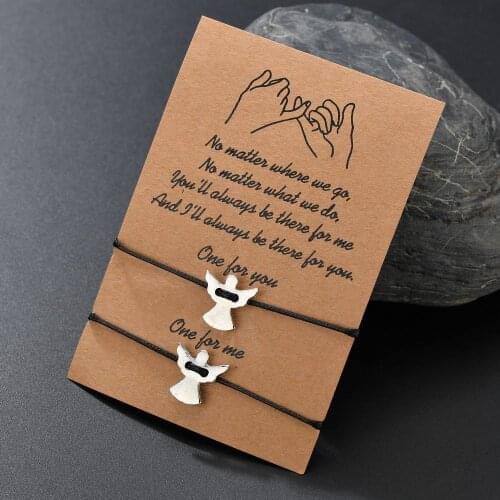 Guardian Angel Bracelet Guardian Angel Charm Lucky String Bracelets Angel Jewelry For Women Men Friendship Gift Couple Bracelets