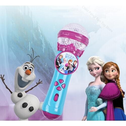 Original Disney Elsa Anna Olaf Princess Frozen 2 Toys Singing Microphone Music Amplified Baby K Song Children Gifts for Girls