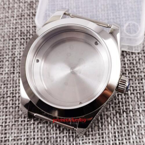 PARNIS 40mm Polished Stainless Steel Watch Case with Glass Fit MIYOTA Autoamtic Movement