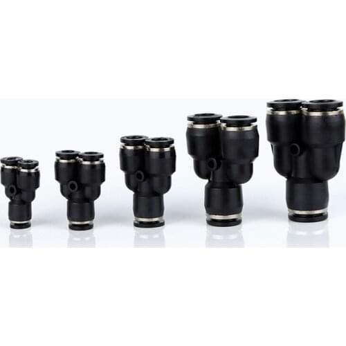 Pneumatic Quick Joint Black Plug-in tee connector Pupneumatic trachea external PY-4 PY-6 PY-8 PY-10 PY-12 PY-14 PY-16