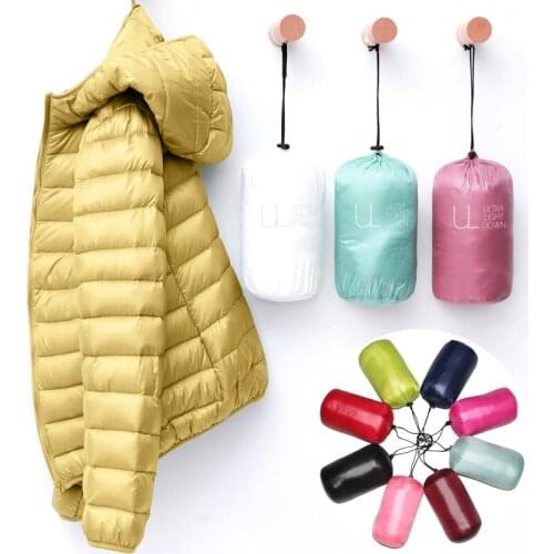 Down Jacket Ladies and Light Female Ultralight Hooded Women Coat Autumn Winter Spring Jackets for Warm Quilted Parka