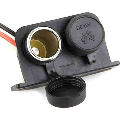 12V 2 Way Car Cigarette Lighter Socket Splitter Charger Plug Waterproof Car Cigarette Lighter Double Socket Adapter Connector