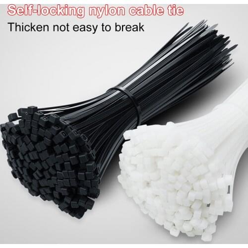 300x Self-locking Strong Nylon Cable Ties Industrial Supply Fasteners Hardware Cable Zip Electrical Wire Wrap 3*100/150/200mm