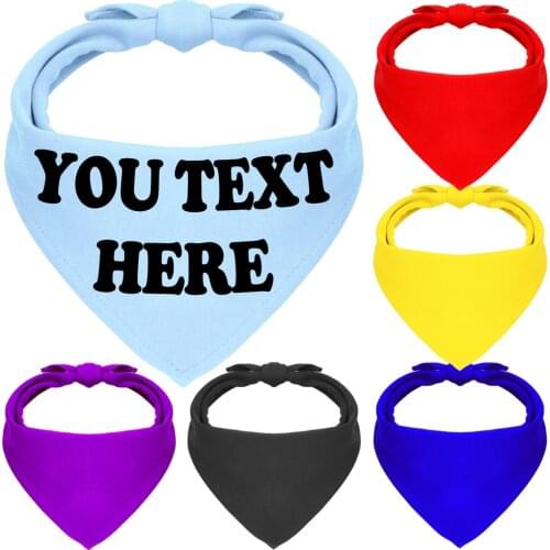 Personalized Dog Bandana Collar Custom Cotton Pet Bandanas Small Medium Dogs Scarf Collars For Chihuahua Pitbull Pet Accessories