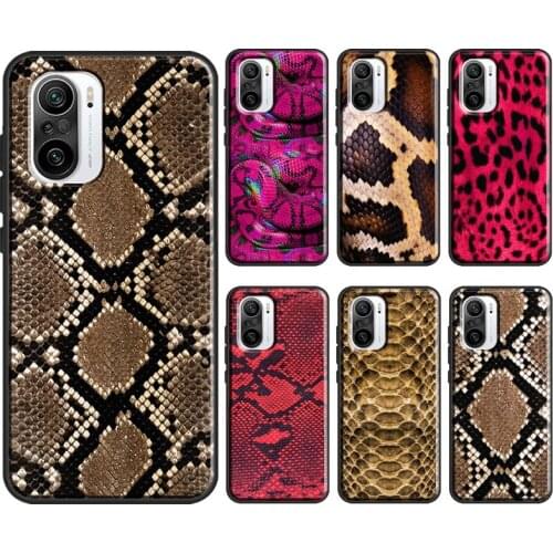 Vintage snake skin Texture For POCO X3 M3 F2 Pro Case For Xiaomi Mi 10T 9T Pro Note 10 Lite A2 Mi 11 A3 Phone Coque