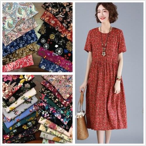 Rayon crepe floral series printed fabric dress clothing fabric